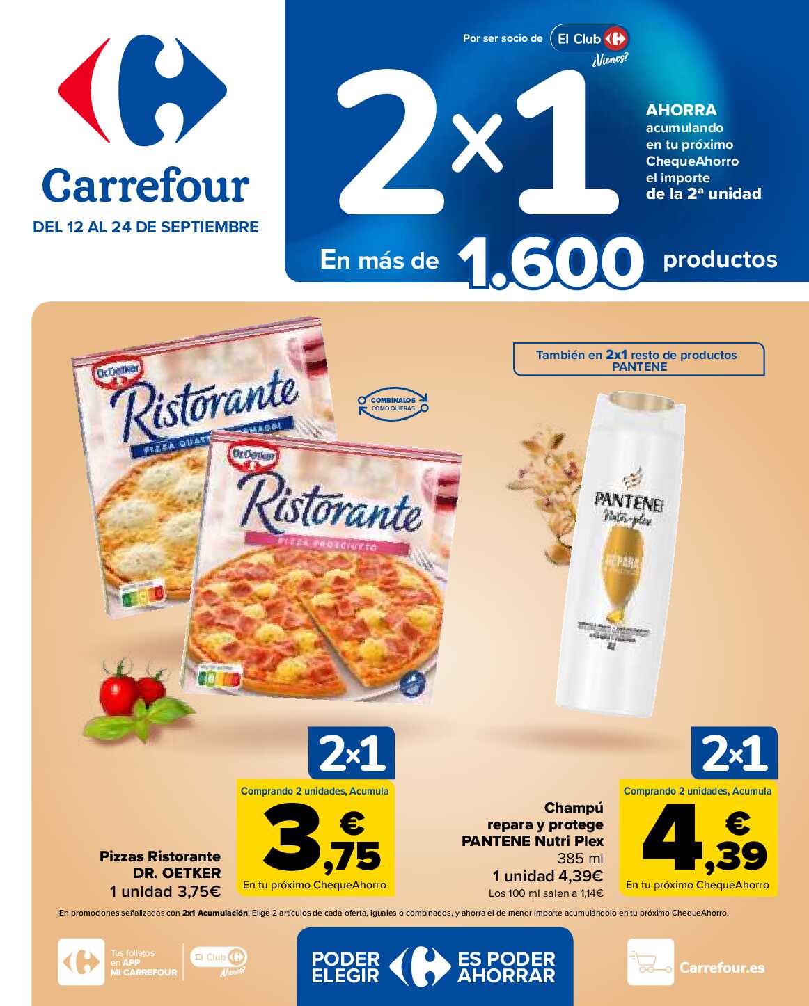 2x1 en más de 1600 productos Carrefour. Página 01