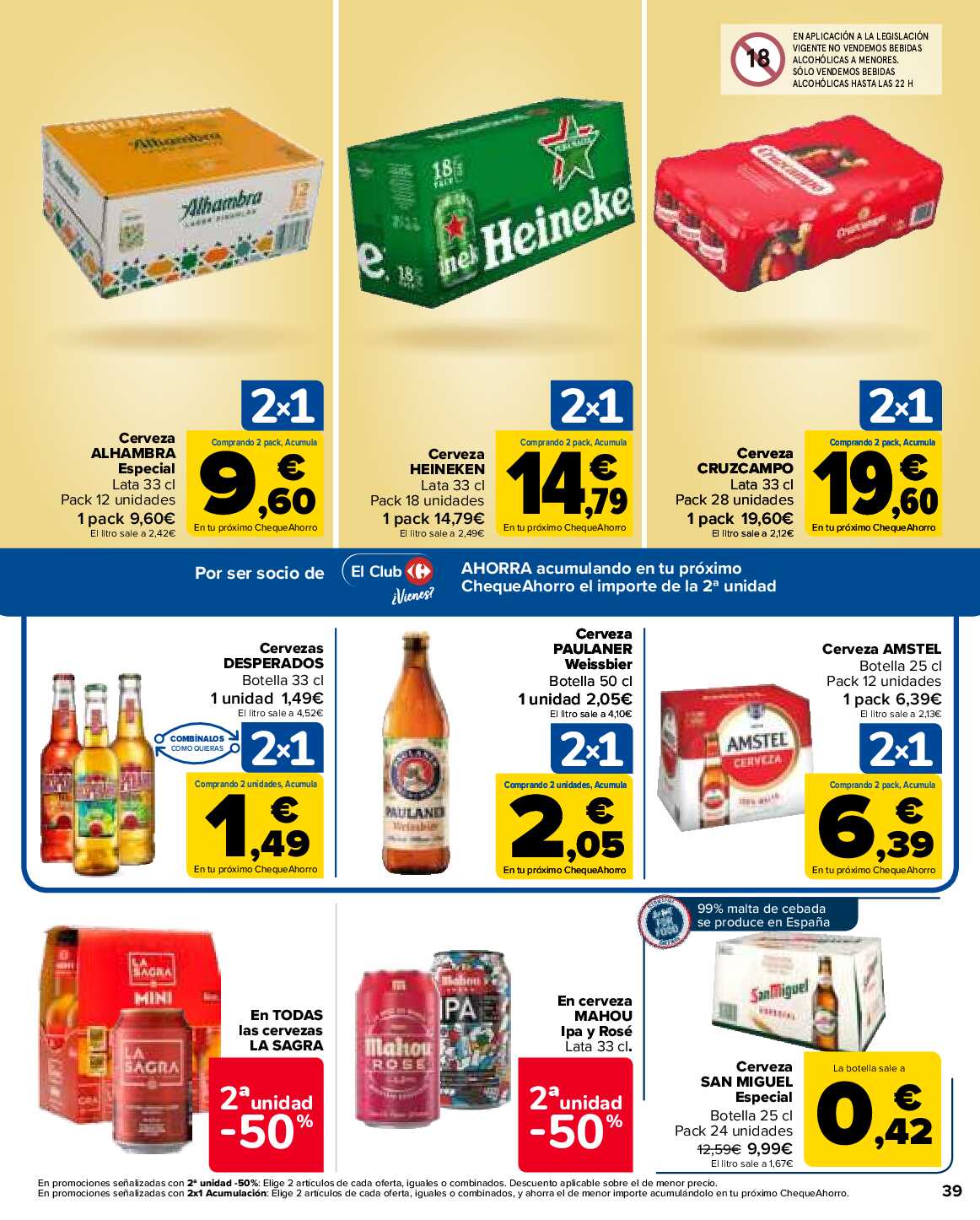 2x1 en más de 1600 productos Carrefour. Página 39