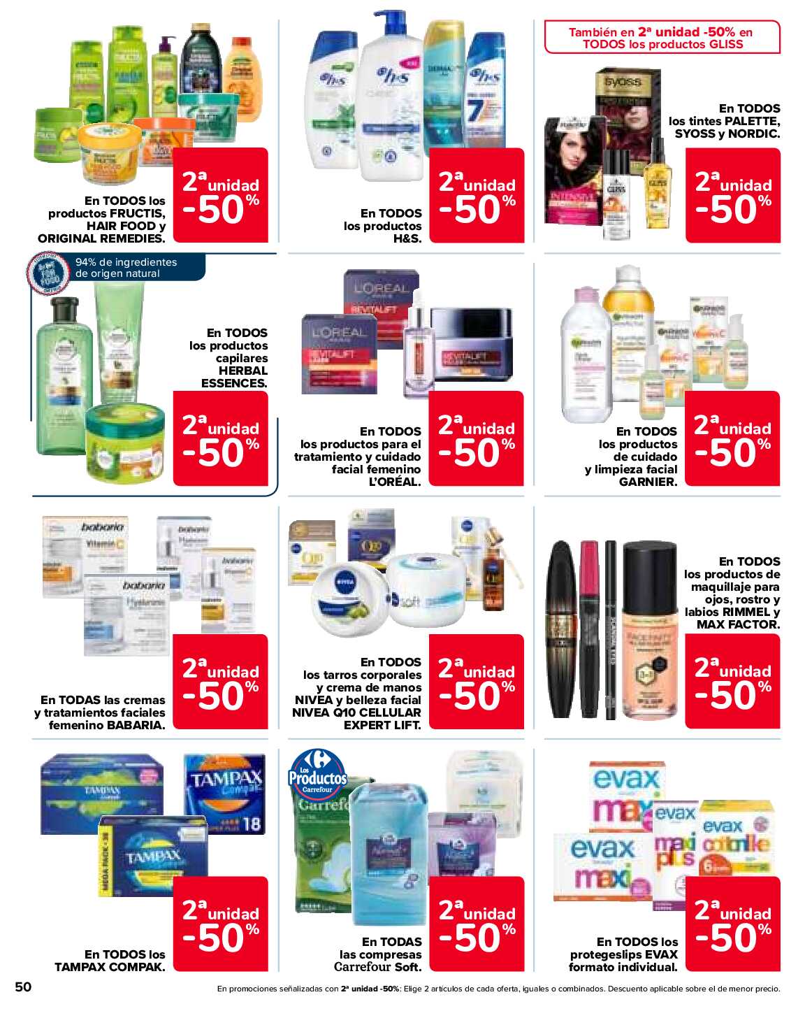 2x1 en más de 1600 productos Carrefour. Página 50