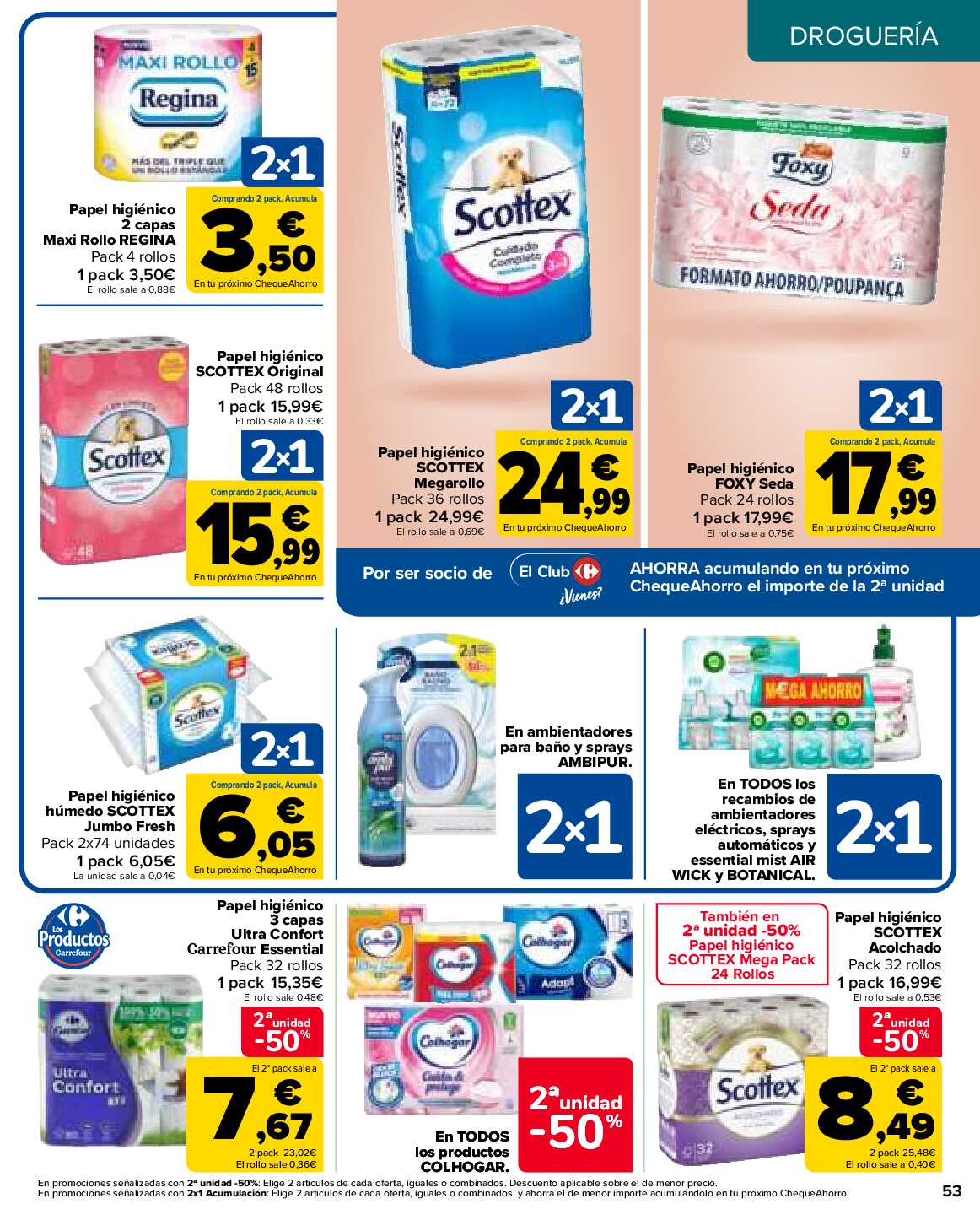 2x1 en más de 1600 productos Carrefour. Página 53