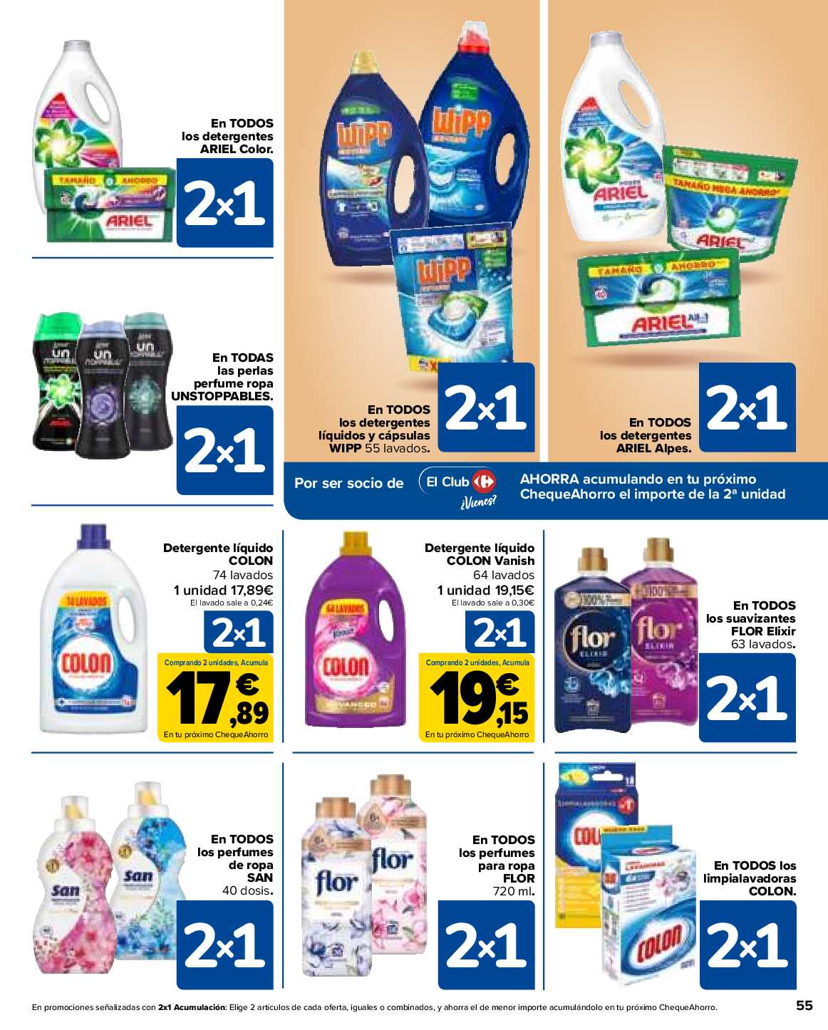 2x1 en más de 1600 productos Carrefour. Página 55