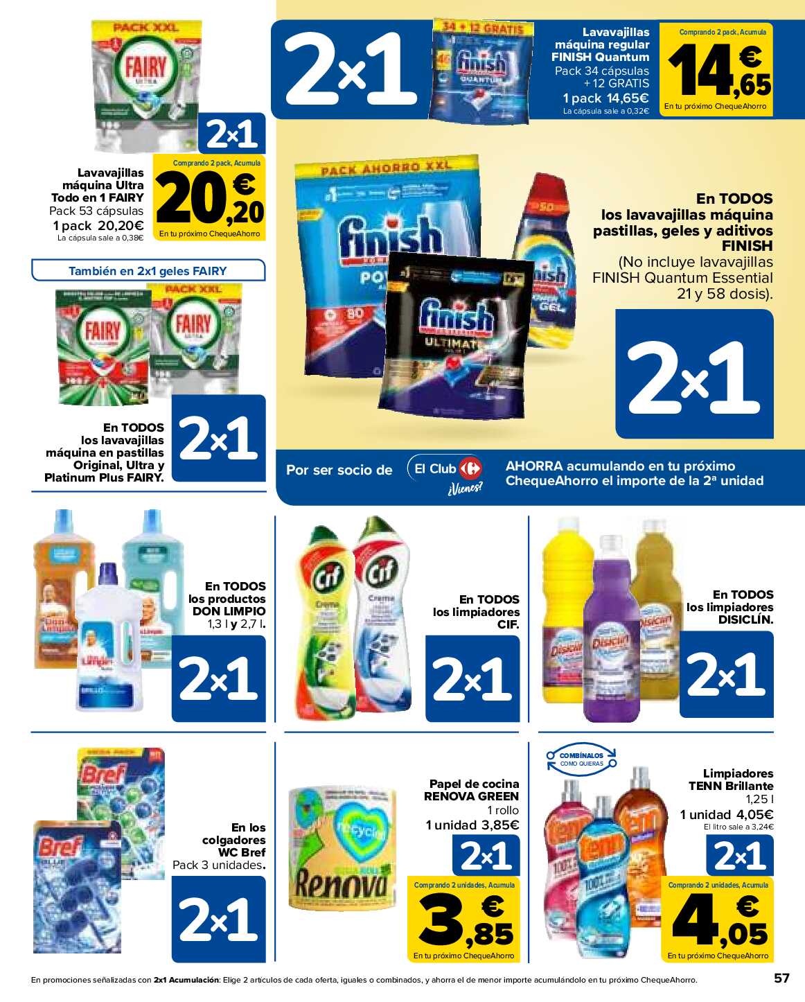 2x1 en más de 1600 productos Carrefour. Página 57