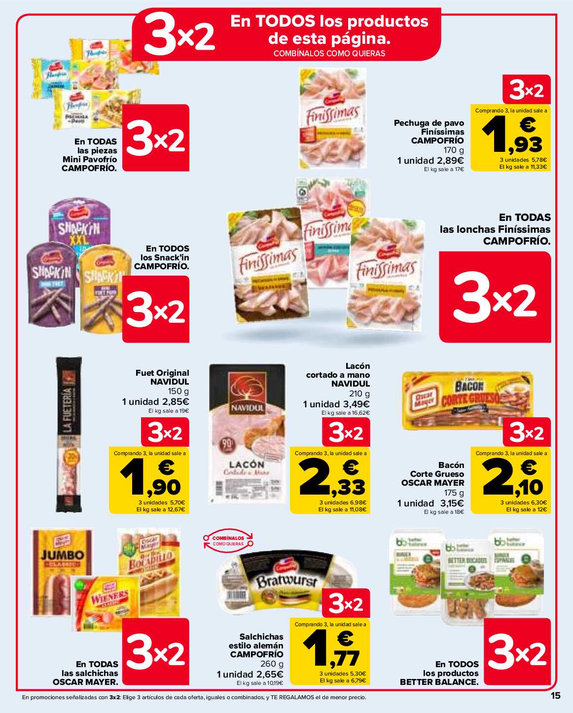 3x2 en miles de productos Carrefour. Página 15