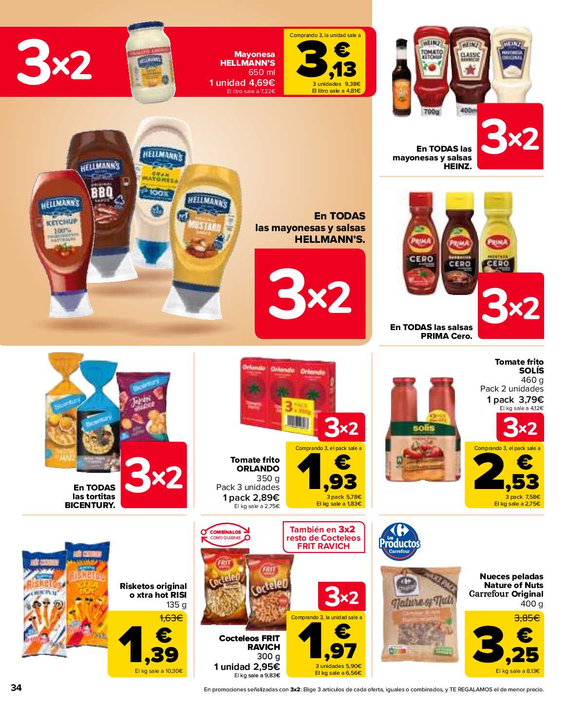 3x2 en miles de productos Carrefour. Página 34