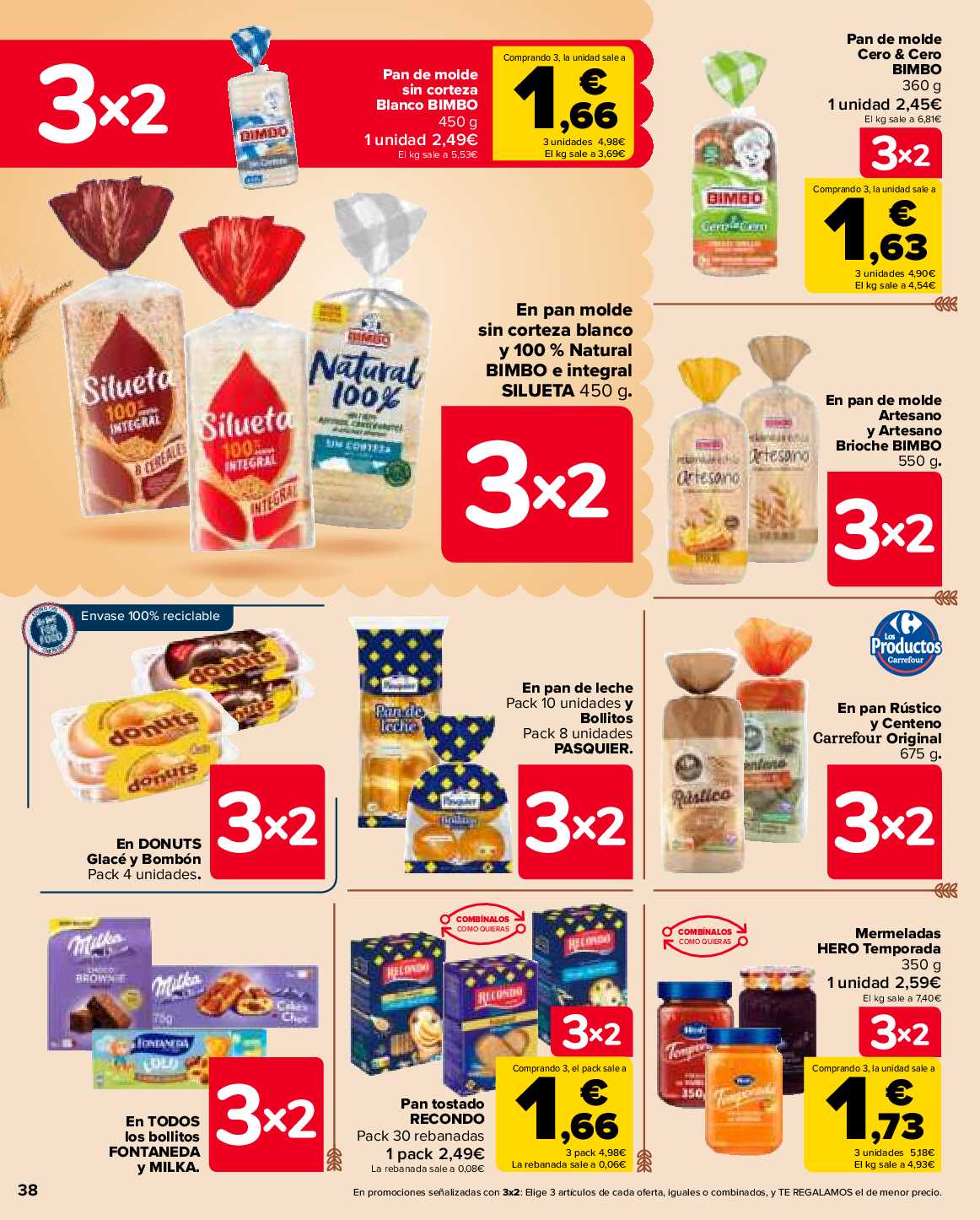 3x2 en miles de productos Carrefour. Página 38