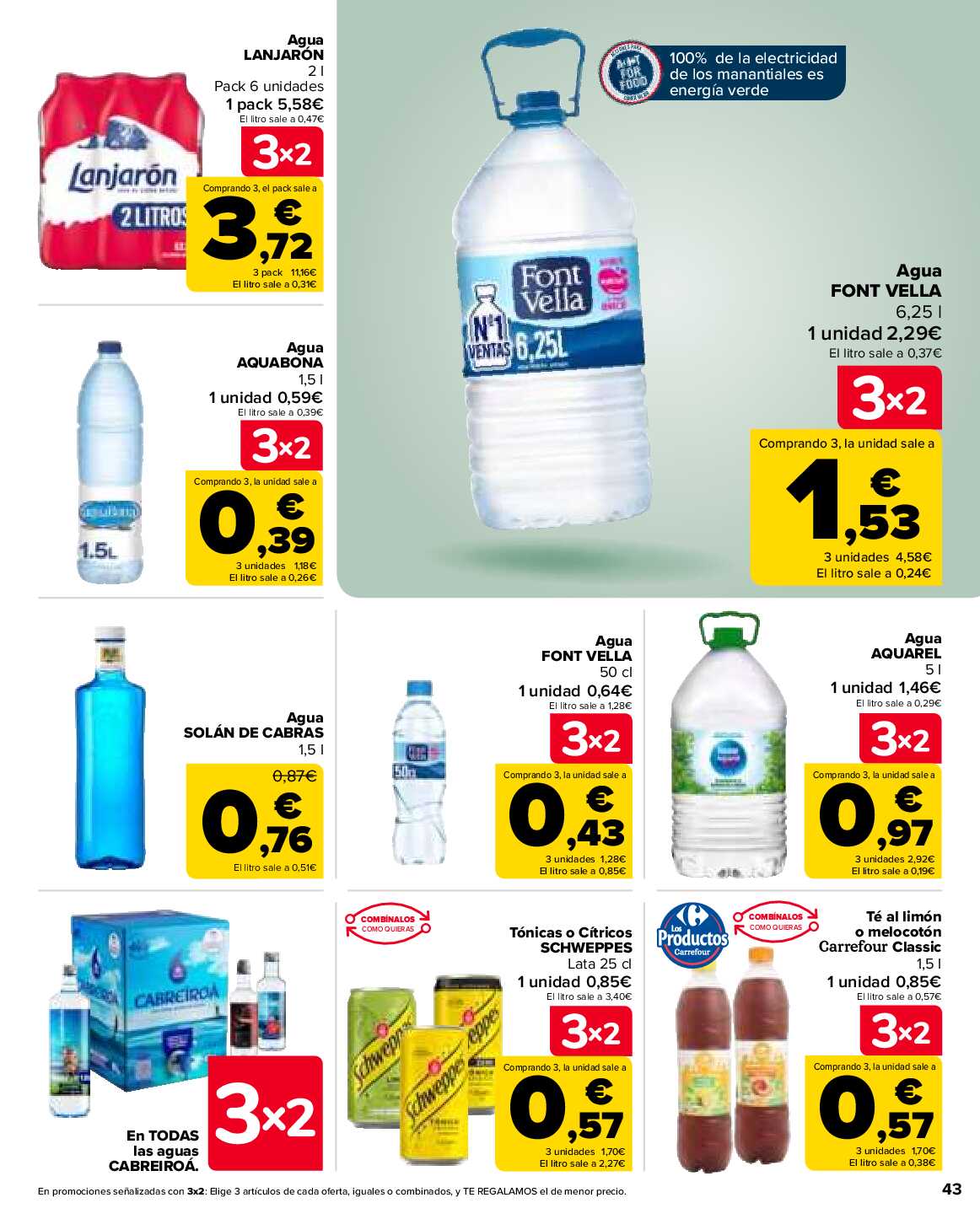 3x2 en miles de productos Carrefour. Página 43