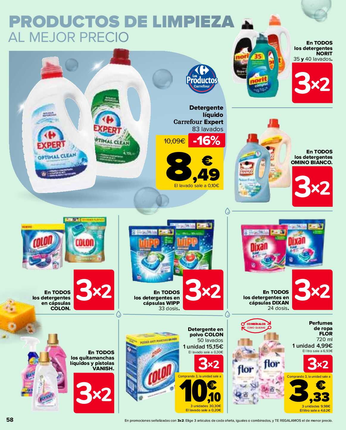 3x2 en miles de productos Carrefour. Página 58