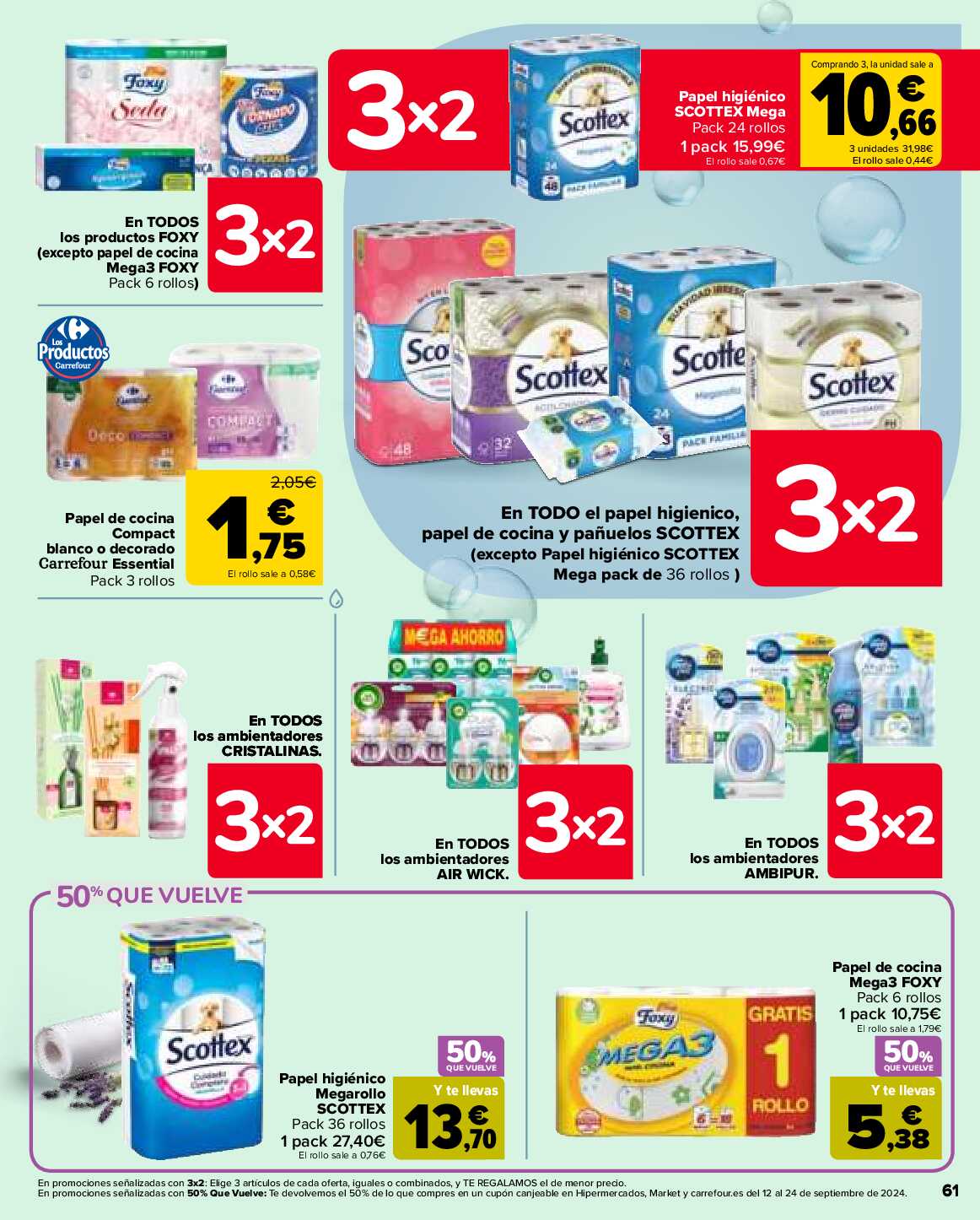 3x2 en miles de productos Carrefour. Página 61