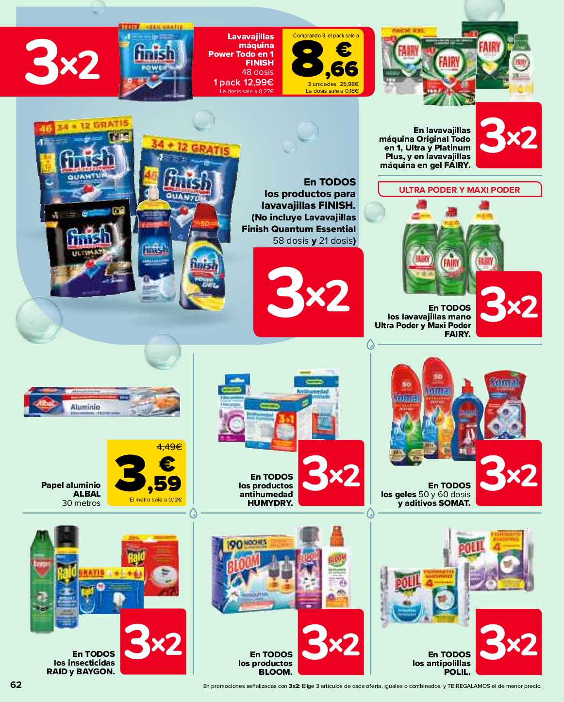 3x2 en miles de productos Carrefour. Página 62