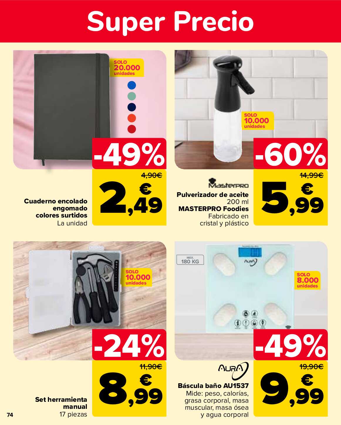 3x2 en miles de productos Carrefour. Página 74