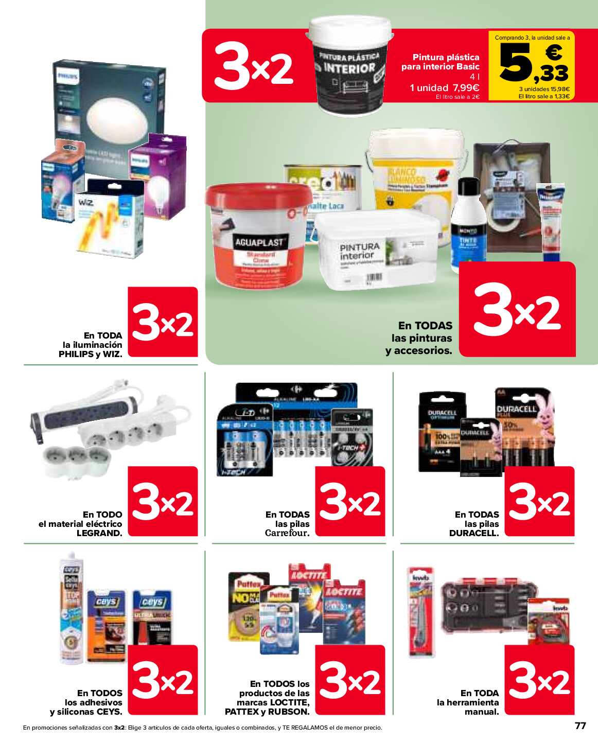 3x2 en miles de productos Carrefour. Página 77