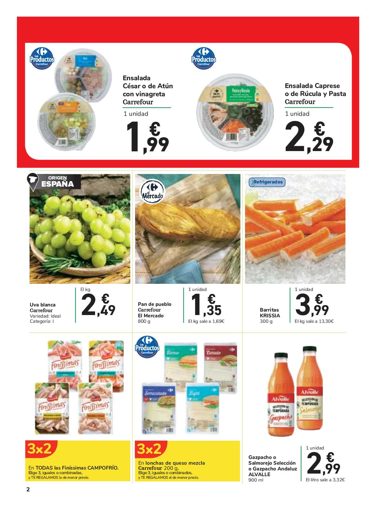 3x2 en una gran variedad de productos Carrefour Express. Página 02