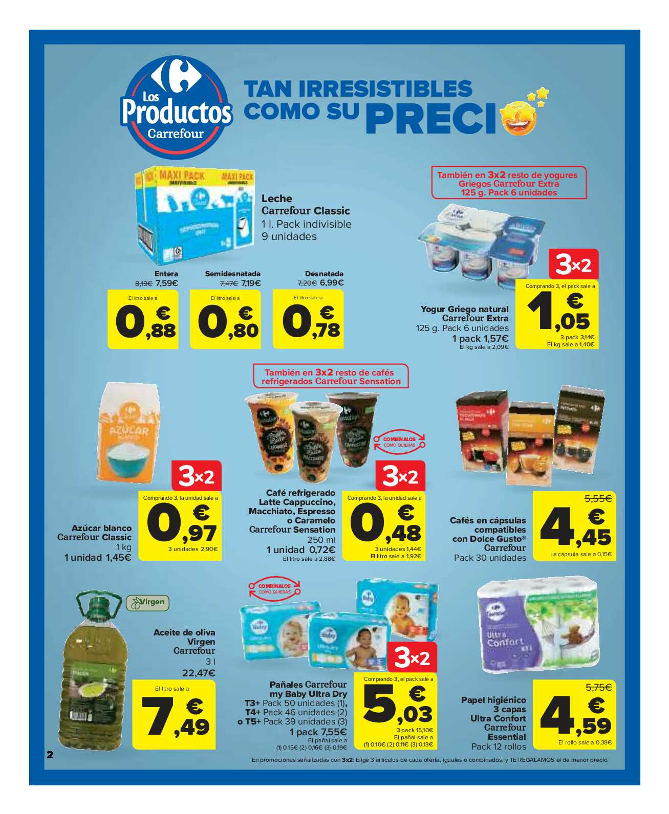 3x2 en una gran selección de productos Carrefour Market. Página 02