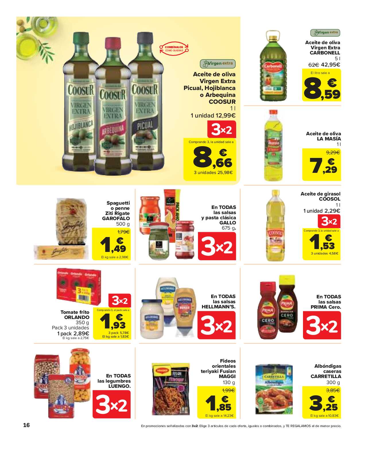 3x2 en una gran selección de productos Carrefour Market. Página 16