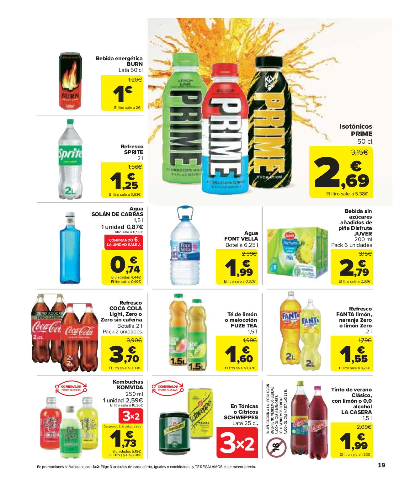 3x2 en una gran selección de productos Carrefour Market. Página 19