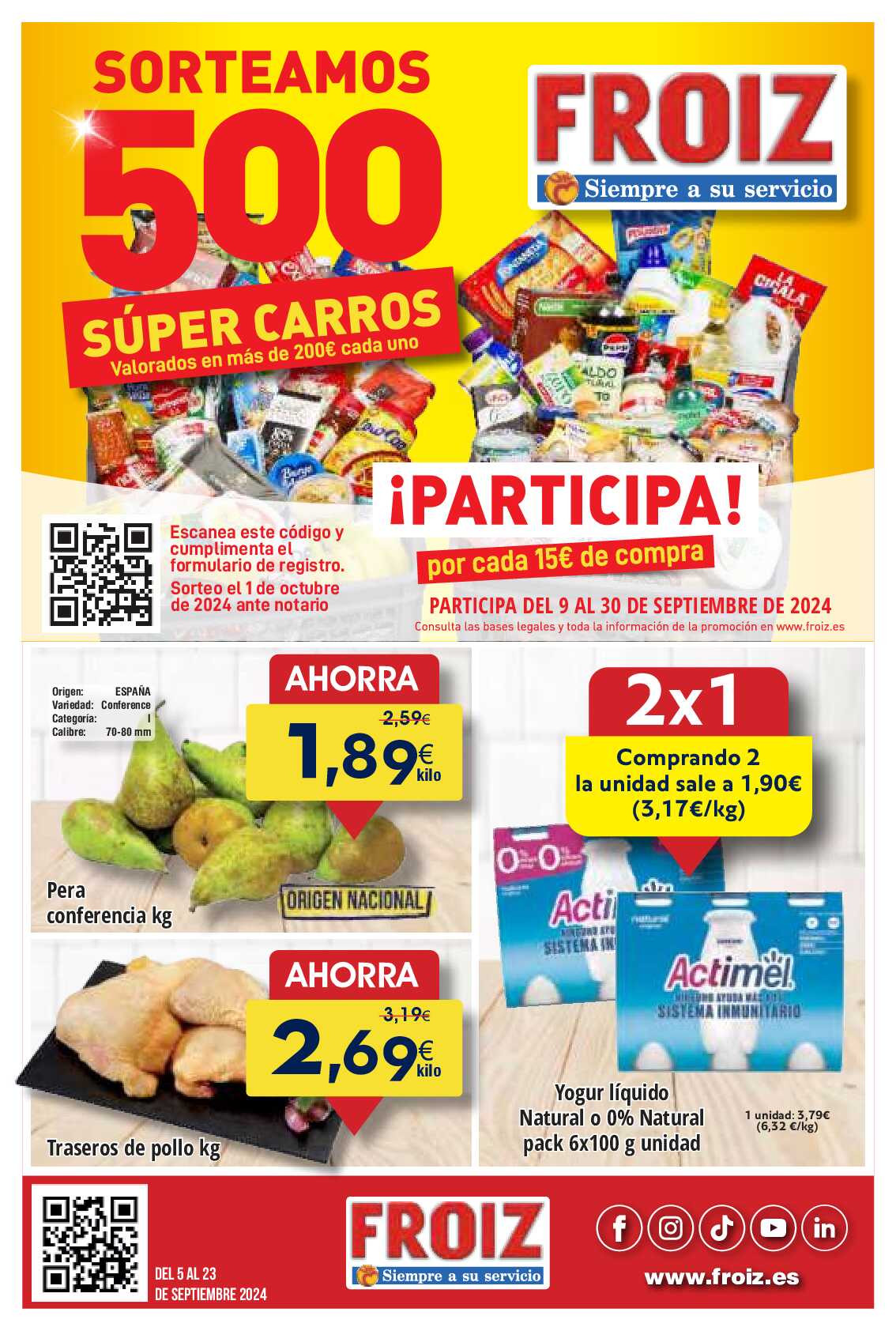 Ofertas supermercado Froiz. Página 01