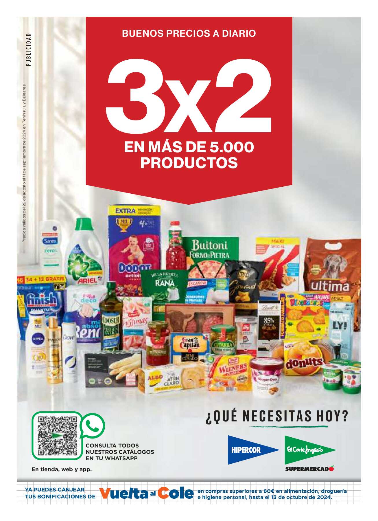 3x2 en más de 5.000 productos Hipercor. Página 01