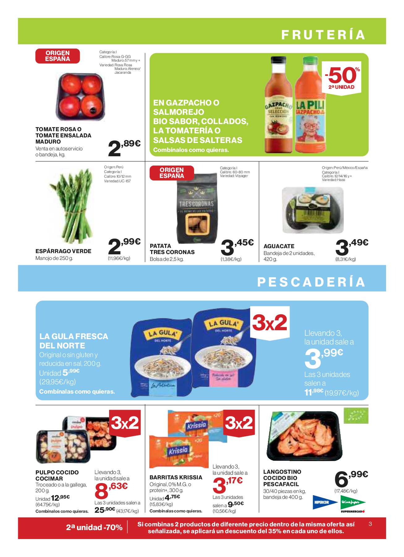 3x2 en más de 5.000 productos Hipercor. Página 03