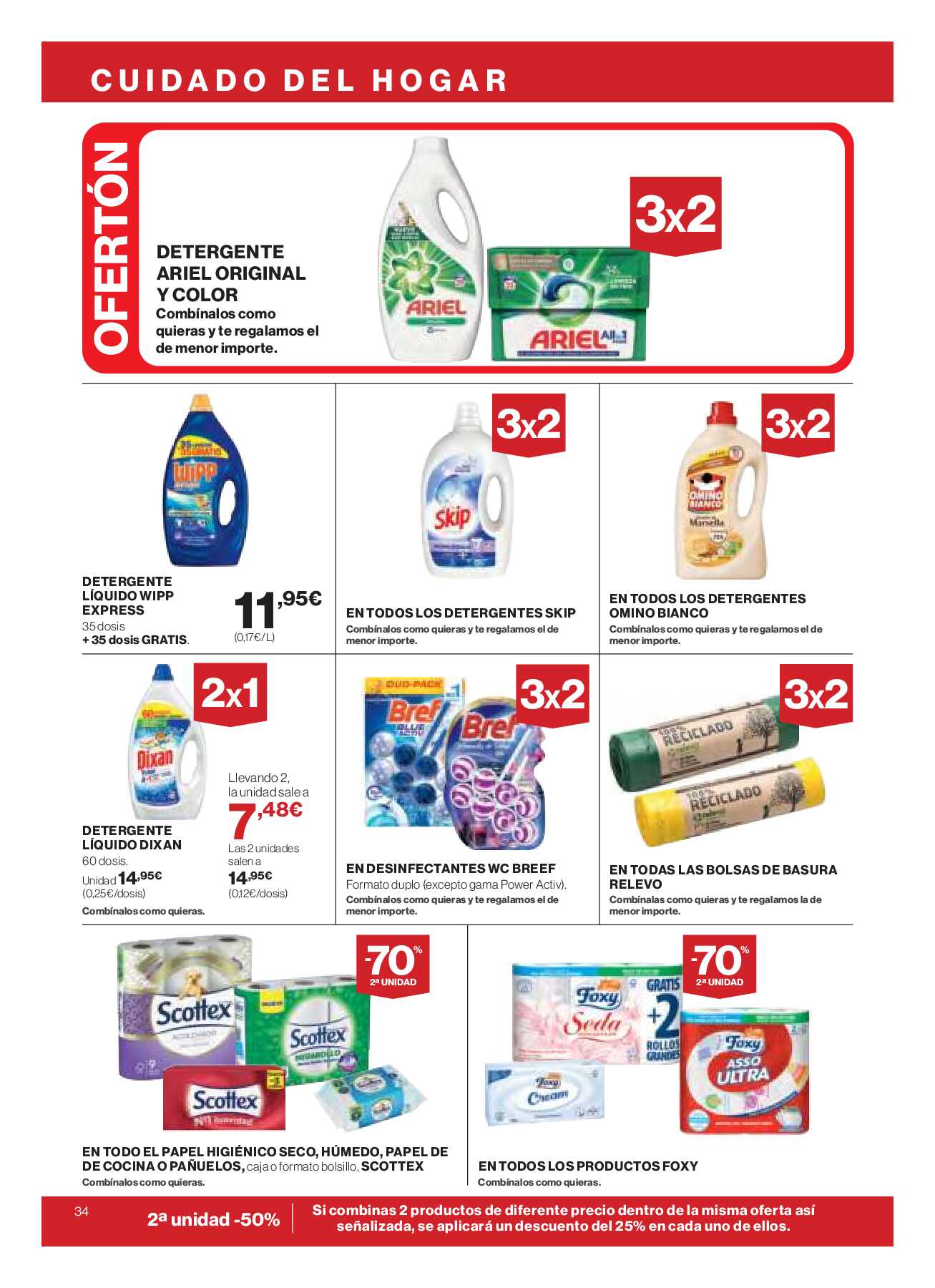 3x2 en más de 5.000 productos Hipercor. Página 36