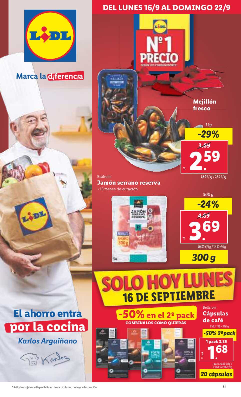 Folleto semanal Lidl. Página 01