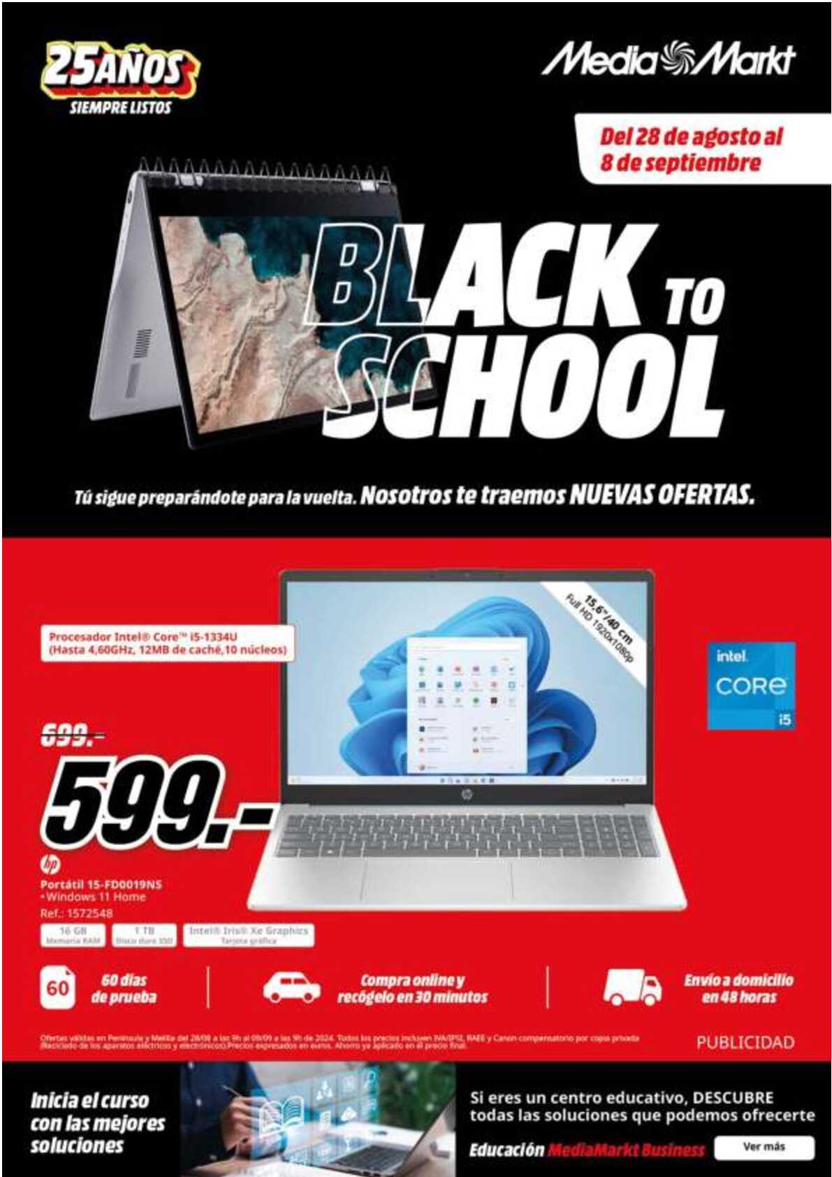 Black to school MediaMarkt. Página 01