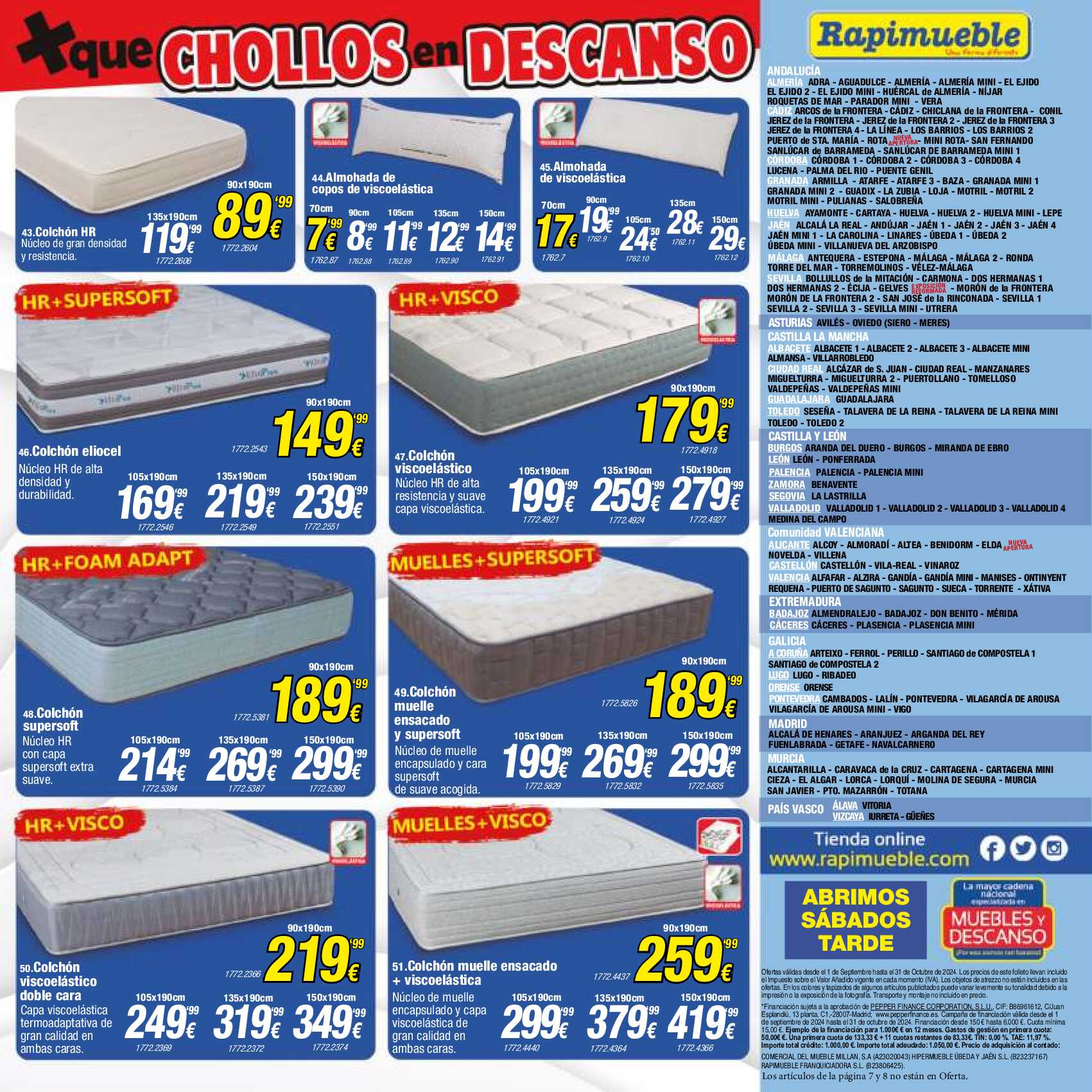 Ofertas septiembre. Más que chollos Rapimueble. Página 08